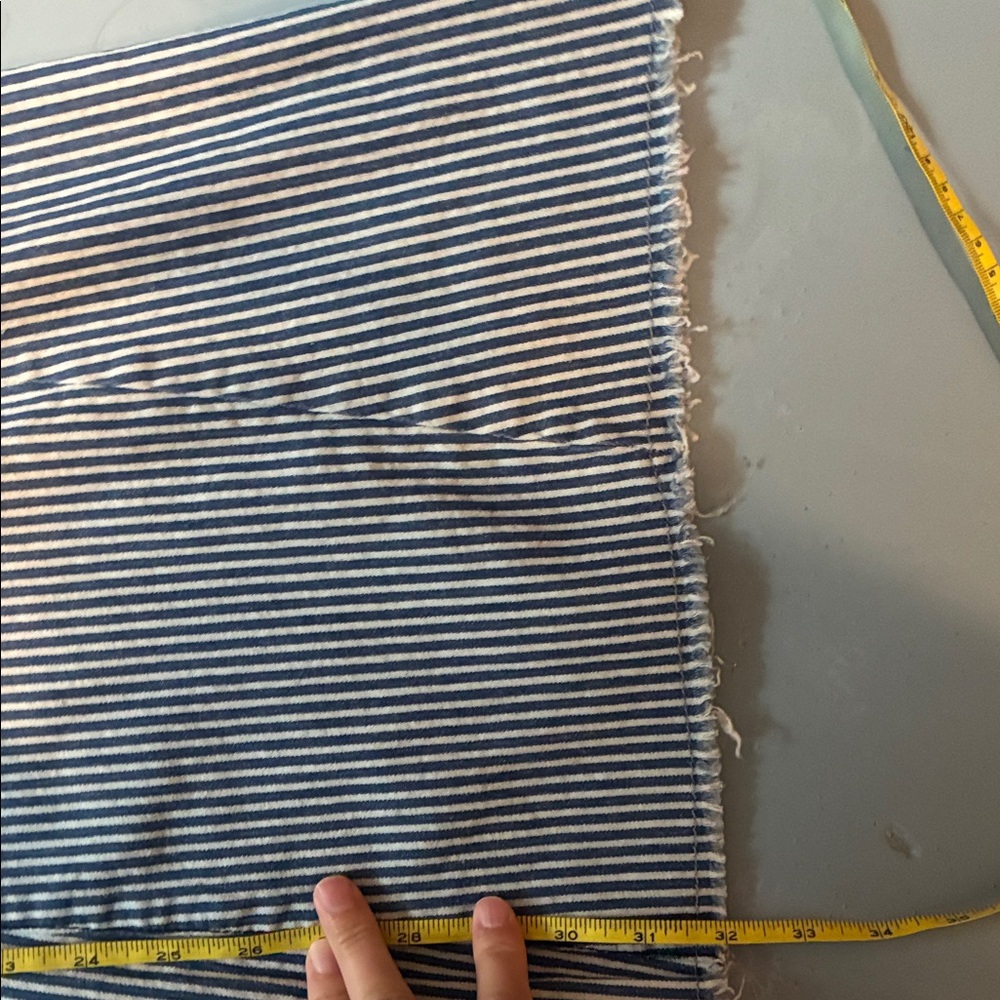 Striped Blue Flare Jeans - Picture 9 of 9
